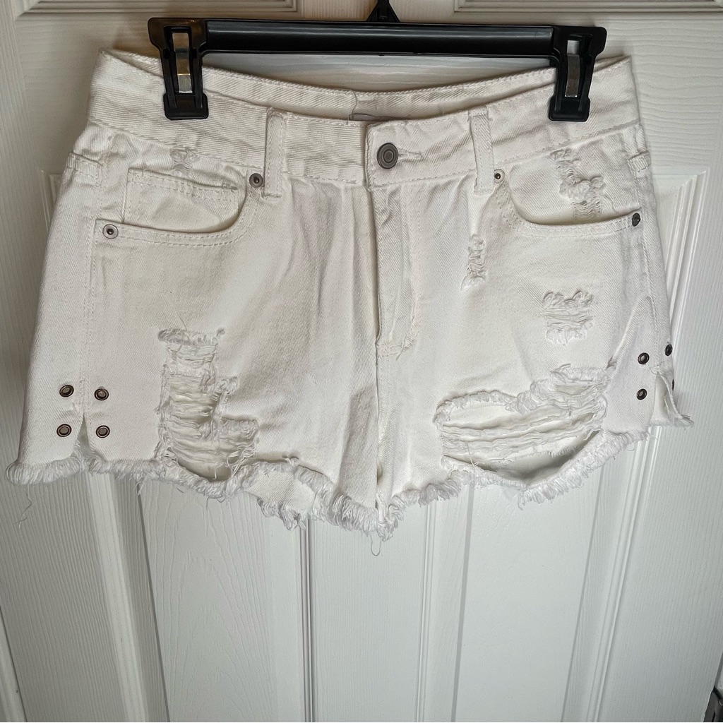 O  O Denimwear White Shorts